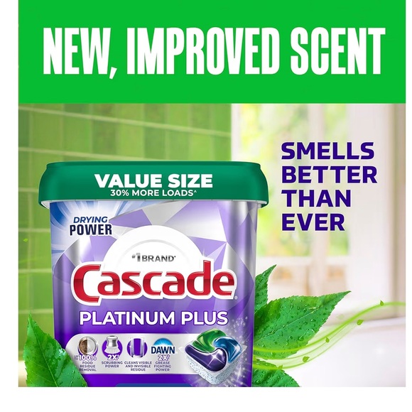 Cascade Platinum Plus Dishwasher62  Pods - Picture 2 of 7